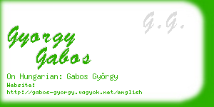 gyorgy gabos business card