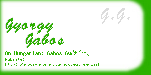 gyorgy gabos business card